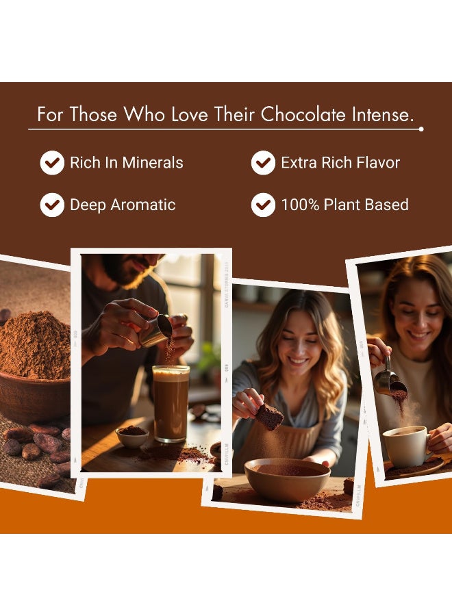 Bliss of Earth Dark Cocoa Powder 500g | Alkalized Unsweetened Cocoa Powder | Pure Baking Cocoa for Cakes, Brownies & Hot Chocolate | Vegan & Keto Friendly - Image 5